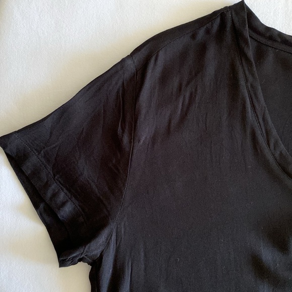 Anthropologie Cloth & Stone V Neck Short Sleeve Rayon pullover blouse Small - Picture 8 of 14